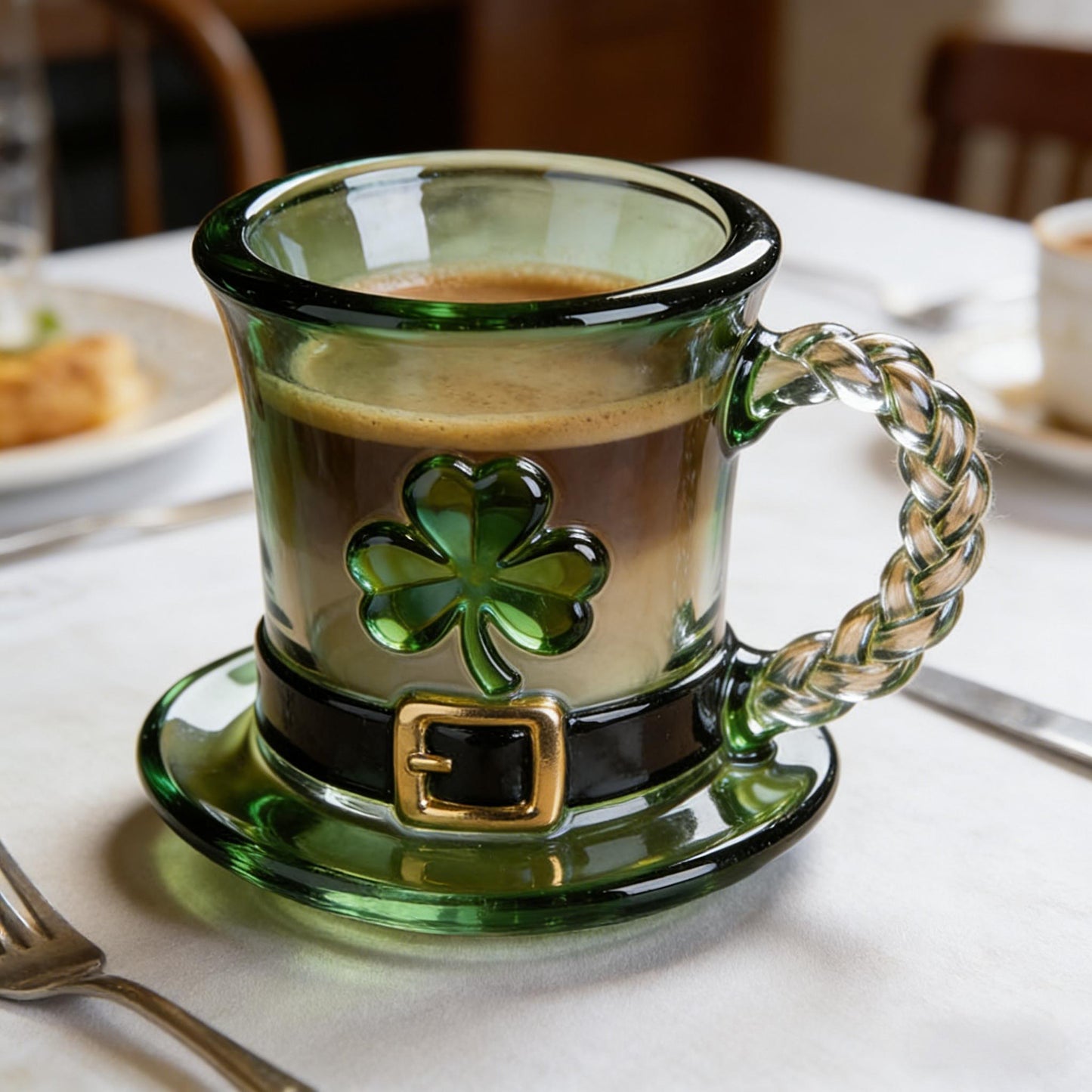 🏆35K+ SOLD!💥St. Patrick’s Day Leprechaun Hat Glass Mug