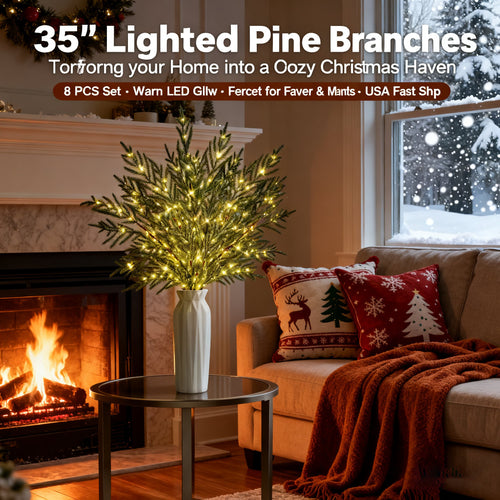 Christmas Pre-sale SAVE 49%🎄 35" Christmas Lighted Norfolk Pine Branches