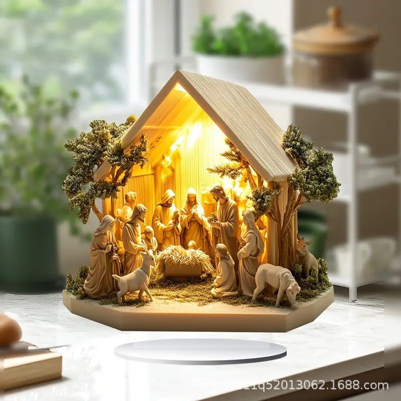 🌲 Christmas Eve Sale: 49% OFF✨Newborn flat Christmas scene desktop decoration