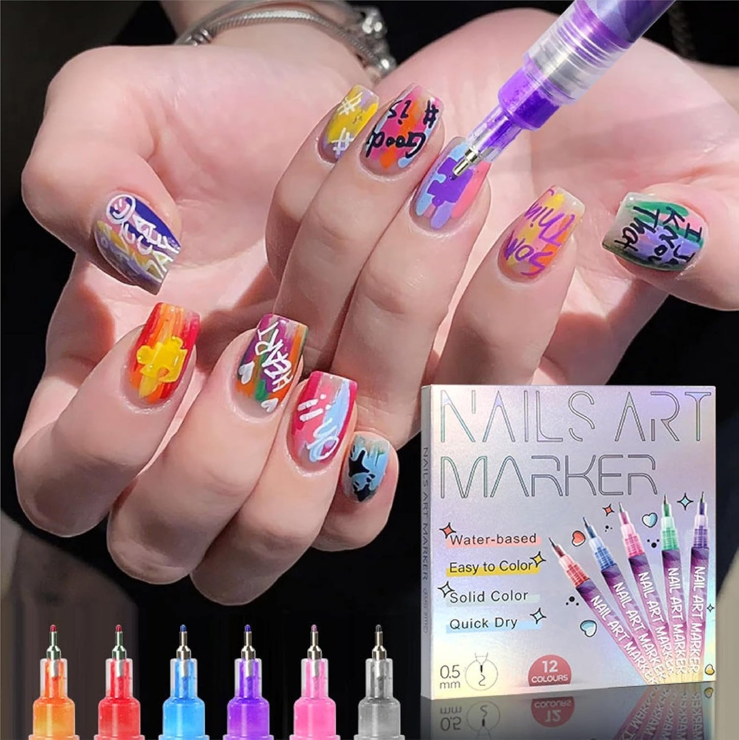 🔥Last Day 50% OFF🎨12 Colors Nail Art Pens Set