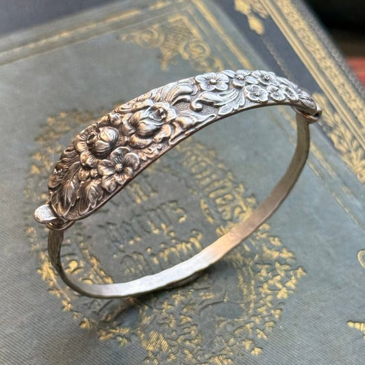 🔥LAST DAY 54% OFF✨Handmade Sterling Spoon Bangle - Crafted from Authentic Vintage Silverware