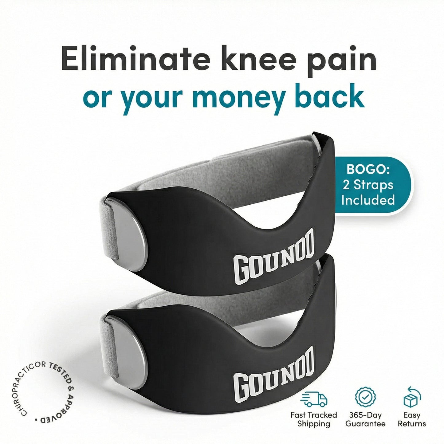 Gounod - Patellar Tendon Support Strap (2 Straps Included)