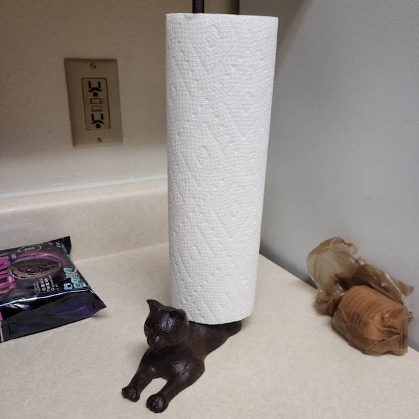 🏆 50K+ SOLD!🔥Resting CAT PAPER TOWEL Holder