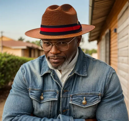 Miller Ranch Fedora -- Patriotic Straw