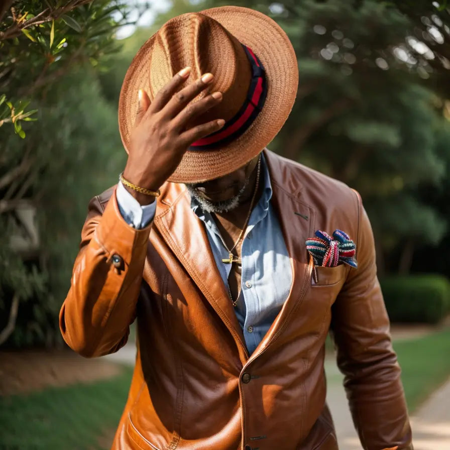 Miller Ranch Fedora -- Patriotic Straw