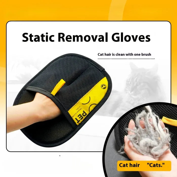 🔥 Electrostatic Pet Hair Removal Grooming Gloves