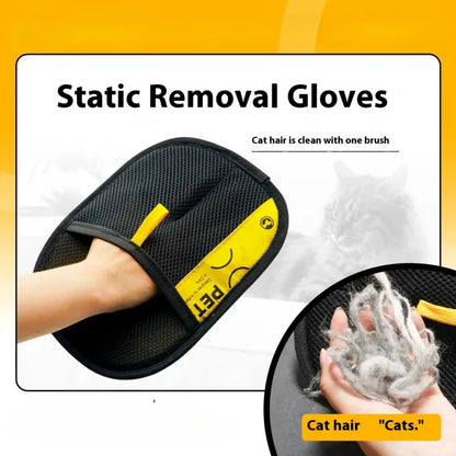 🔥 Electrostatic Pet Hair Removal Grooming Gloves