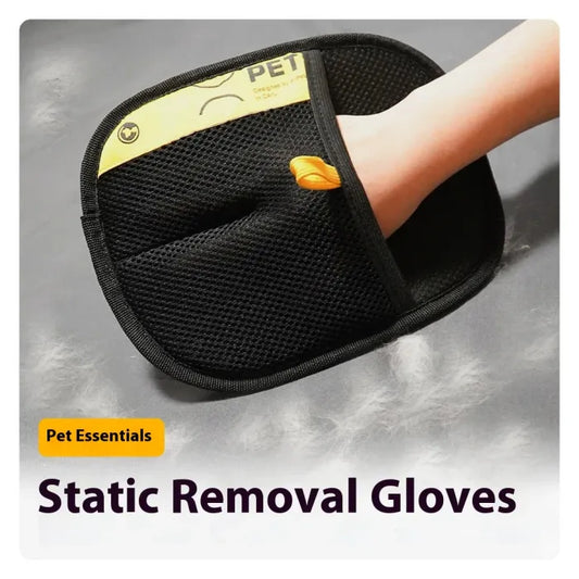 🔥 Electrostatic Pet Hair Removal Grooming Gloves