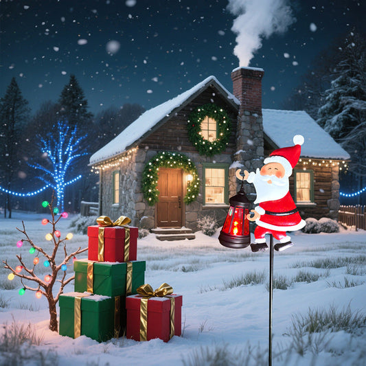 🌲🎅Solar-Powered Santa Claus Garden Stake Light