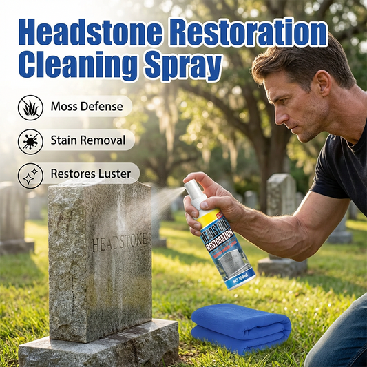 🏆LAST DAY SALE: 9.99!!  ⏰🎁Headstone Cleaning & Restoration Spray – Remove Stains Instantly