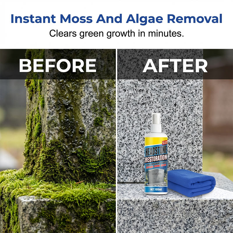 🏆LAST DAY SALE: 9.99!!  ⏰🎁Headstone Cleaning & Restoration Spray – Remove Stains Instantly