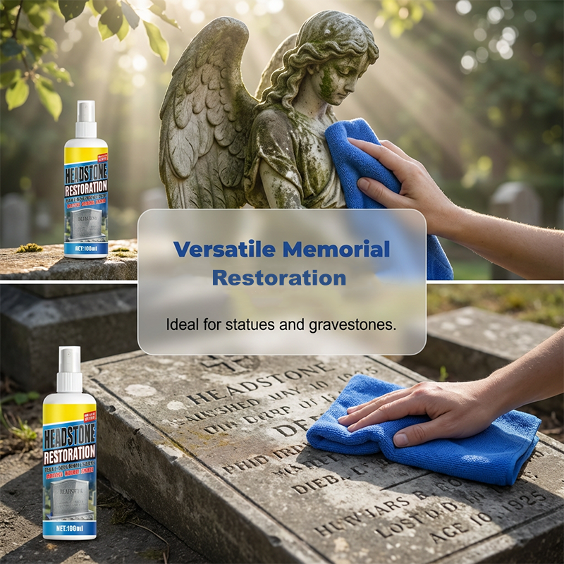 🏆LAST DAY SALE: 9.99!!  ⏰🎁Headstone Cleaning & Restoration Spray – Remove Stains Instantly
