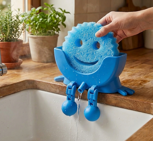 Smiling Eggshell Sponge Drainer Stand